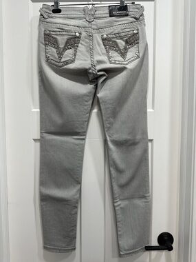 Vigoss The Chelsea Skinny Women's Light Gray Jeans Size 7/8 x 31”